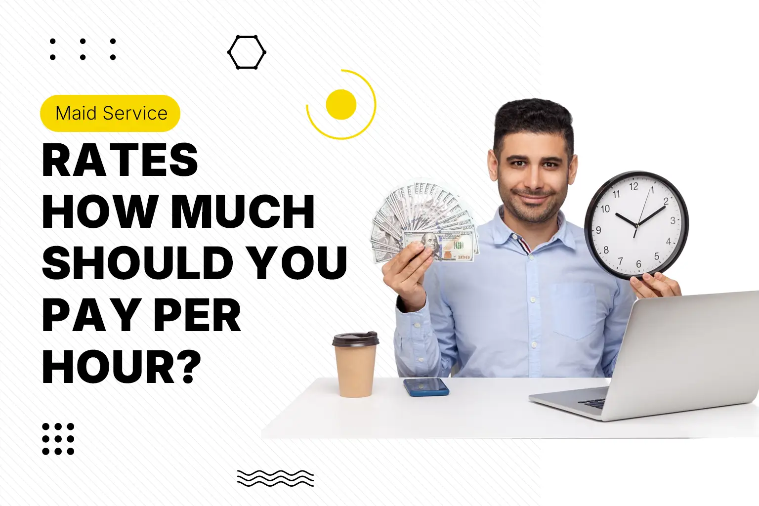 Maid service rates guide – how much to pay per hour shown by cleaning service professional