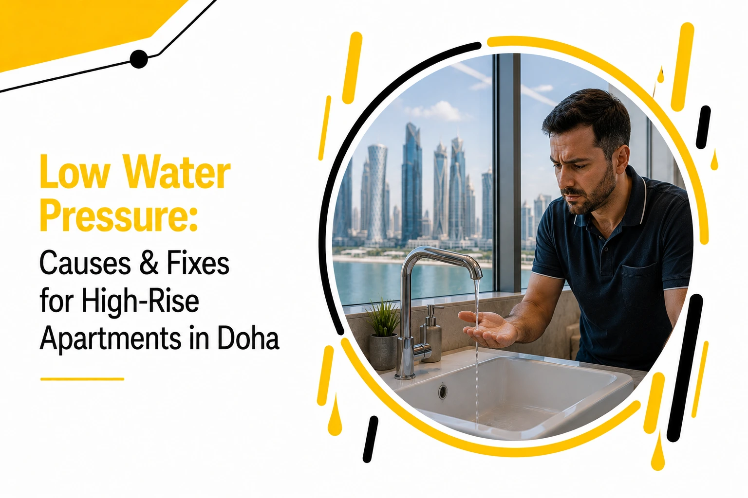 Low Water Pressure in Doha Apartments: Causes and Fixes