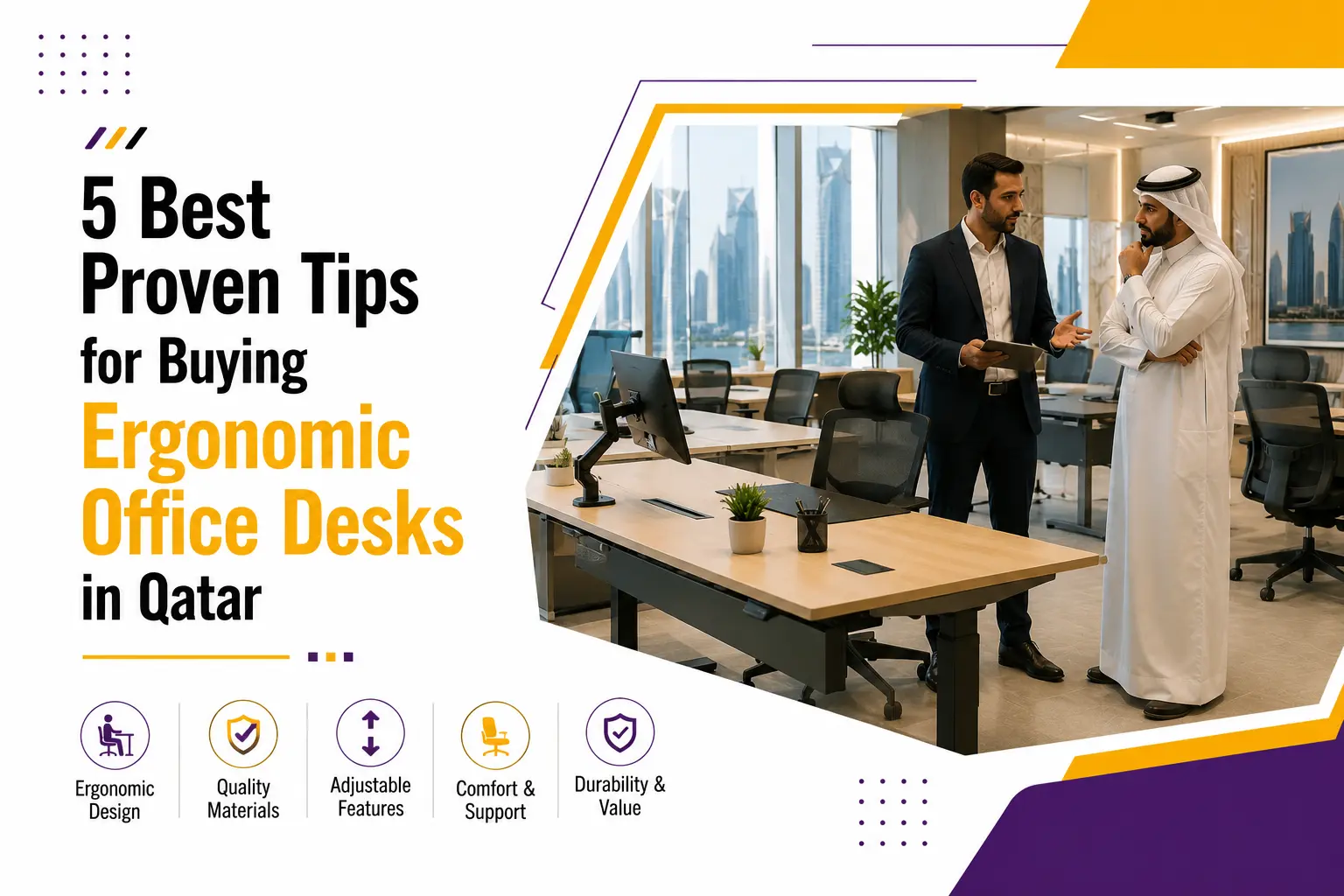 5 Tips for Buying Office Desks in Qatar That Boost Productivity
