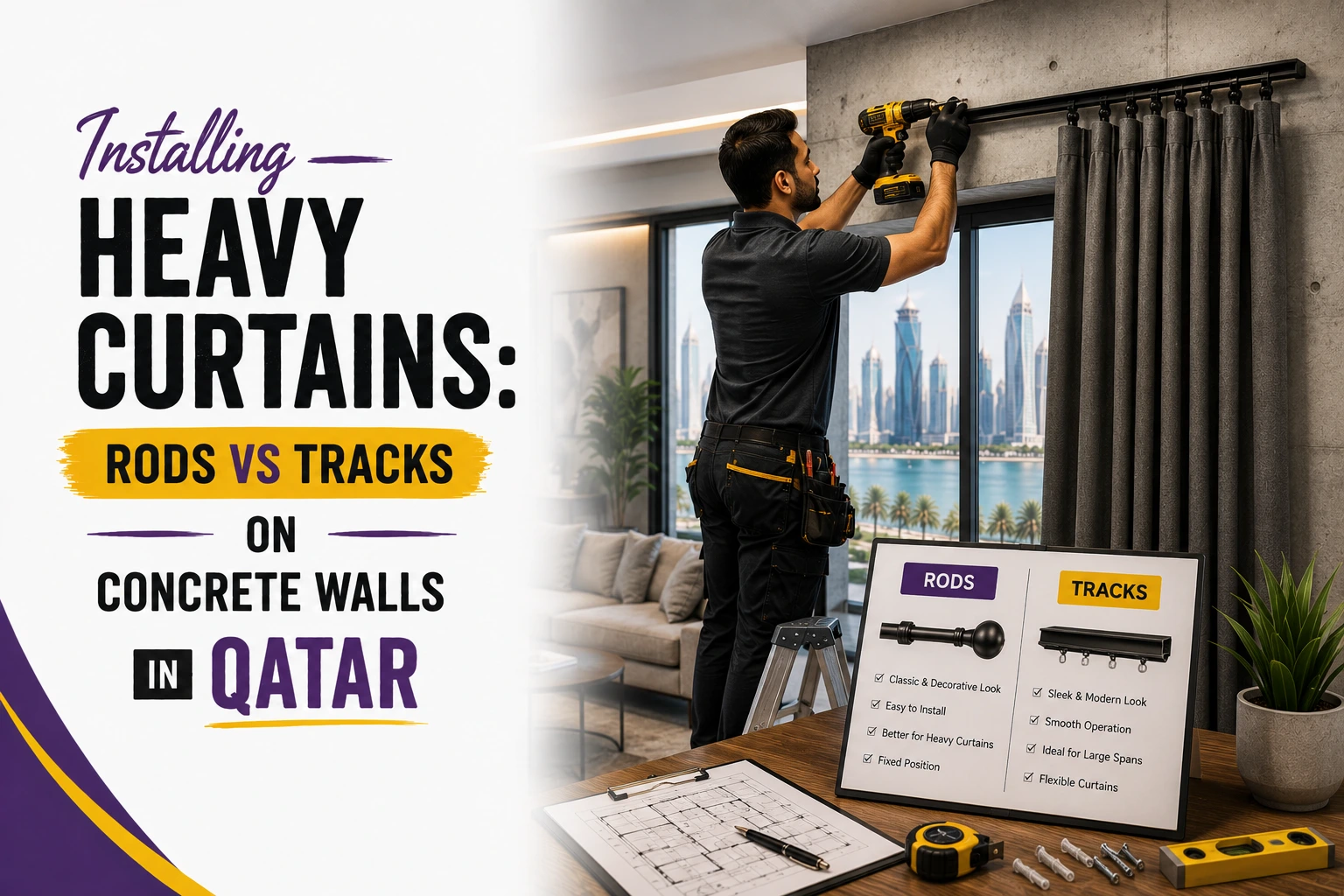 Installing Heavy Curtains: Rods vs Tracks for Concrete Walls