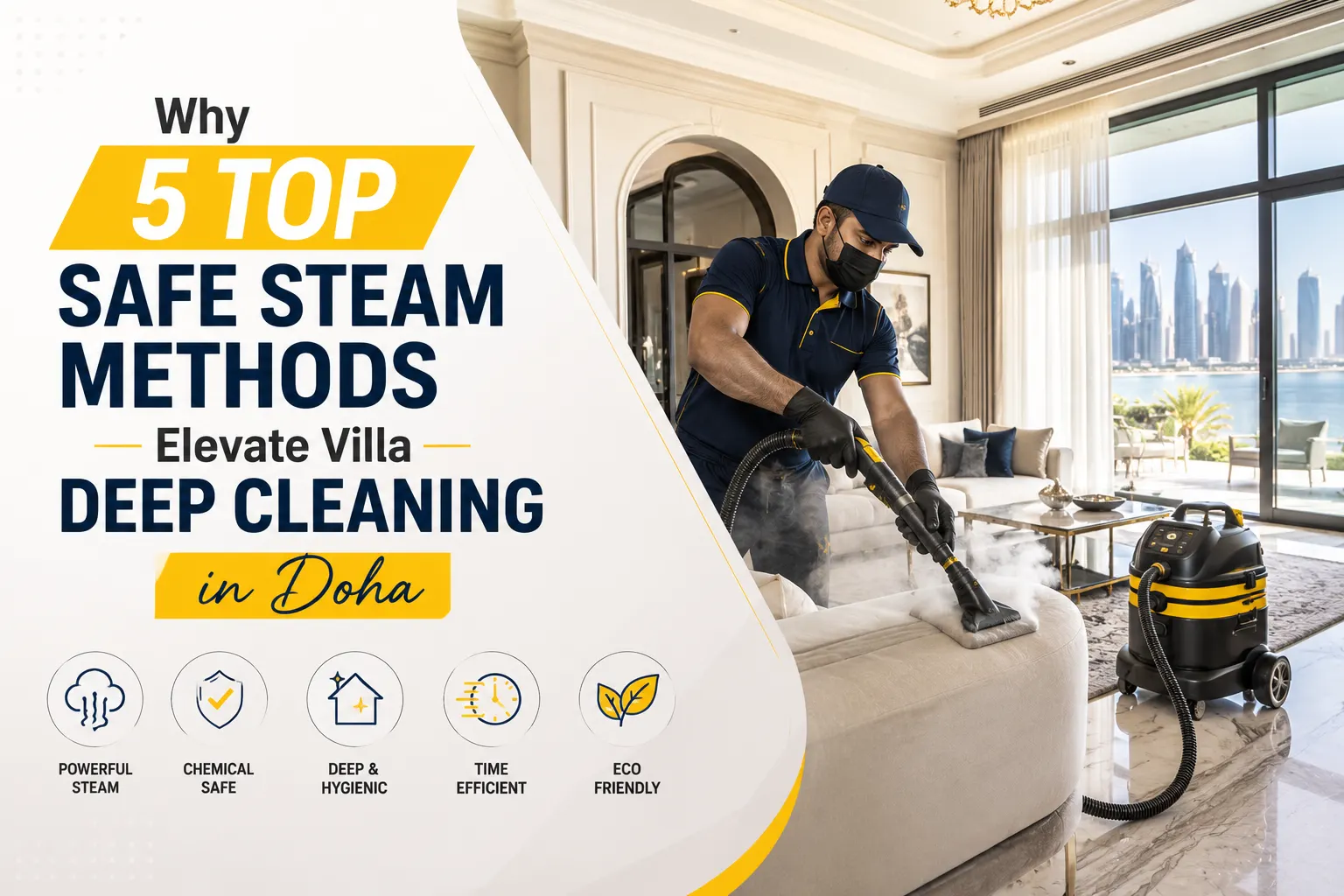Villa Deep Cleaning in Doha: 5 Safe Steam Methods