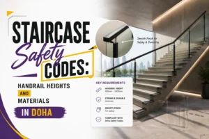 Staircase Safety Codes in Doha: Handrail Heights & Materials