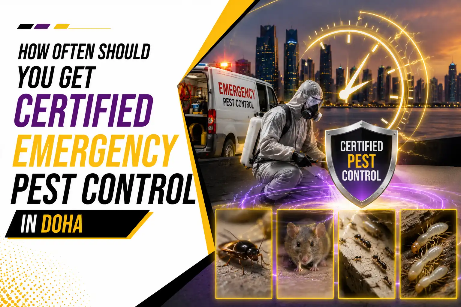 Certified Emergency Pest Control in Doha: How Often?