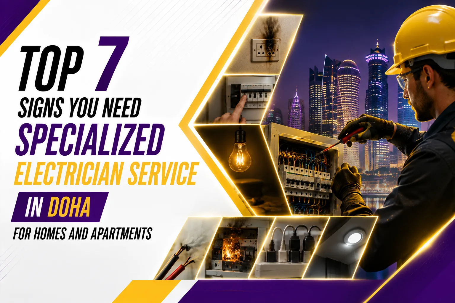 Specialized Electrician Service in Doha | 7 Warning Signs